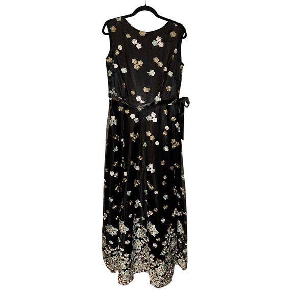 Tahari ALS Prom Homecoming Wedding Formal Floral Embroidered Maxi Formal Dress - Picture 3 of 14